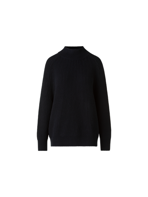 Oversized Wolle Kaschmir Stehkragen Pullover