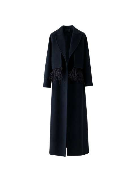 Duo Mantel Gilet & Bolero mit Federnbesatz