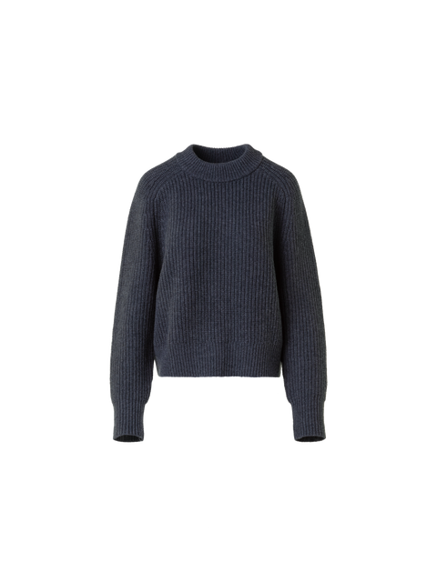 Oversized Wolle Kaschmir Rippenstrick Pullover