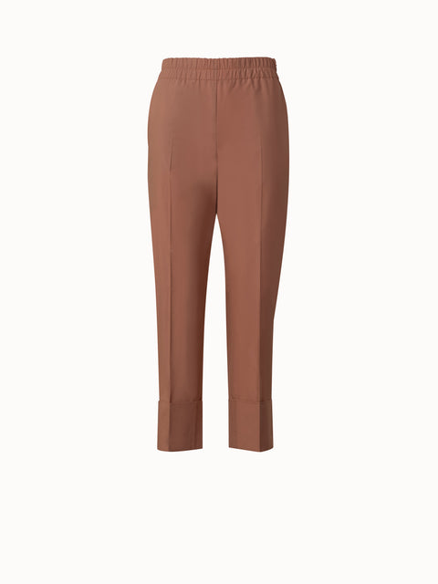 Tapered Baumwollhose mit elastischem Bund