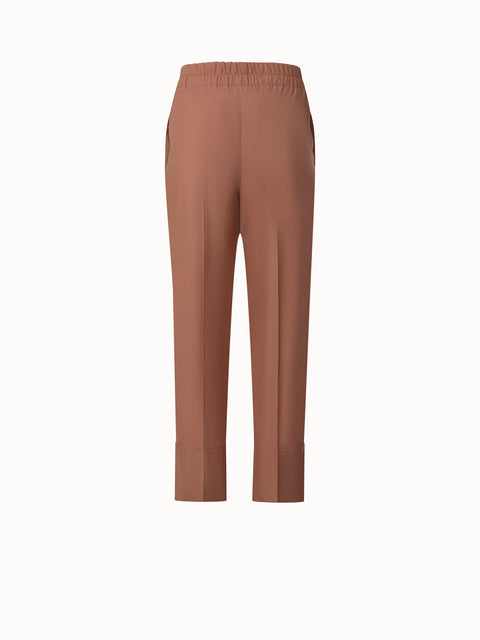 Tapered Baumwollhose mit elastischem Bund