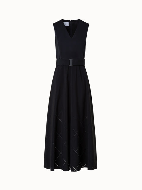 Fit & Flare Midikleid mit Window-Karo