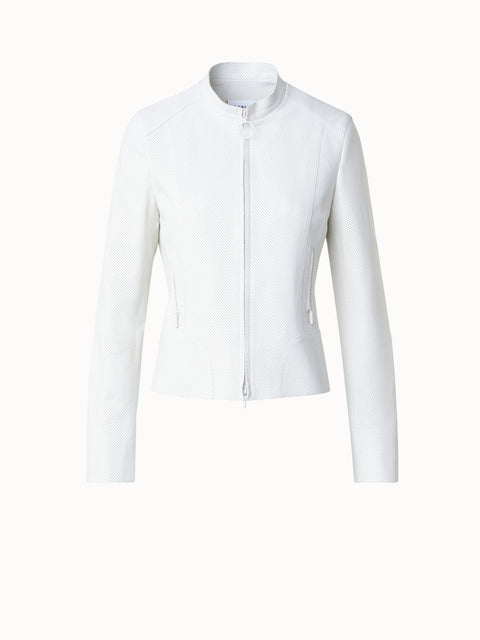 Biker-Lederjacke aus Signature Pin Dot Leder