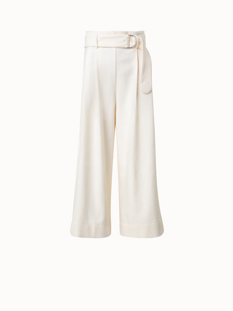 Weite Culotte aus Wollmischung