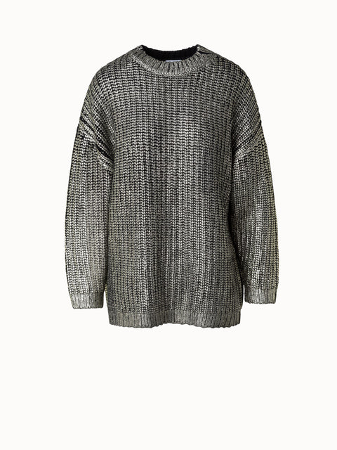 Strickpullover aus goldbeschichtetem Cashwool