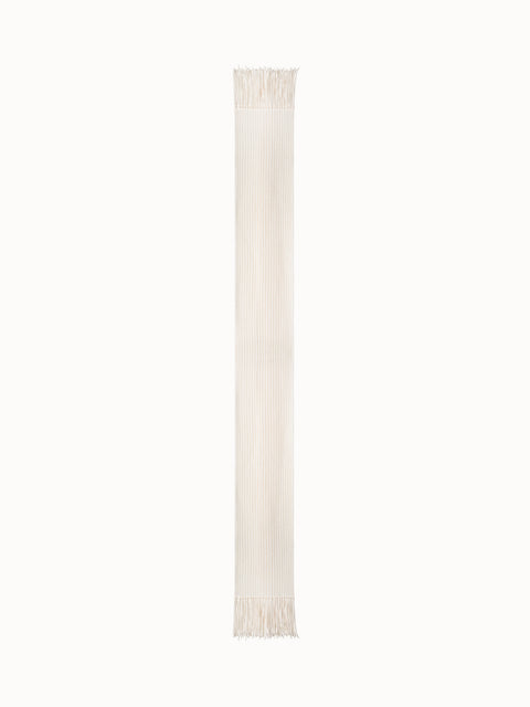 Grober Woll-Kaschmir-Strickschal mit Fransen