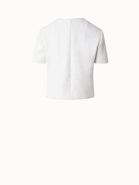 Boxy Seidenbluse mit Pailletten