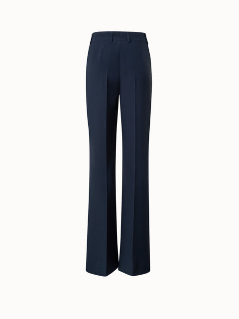 Weite Gerade Hose aus Seide mit Swarovski-Sternen