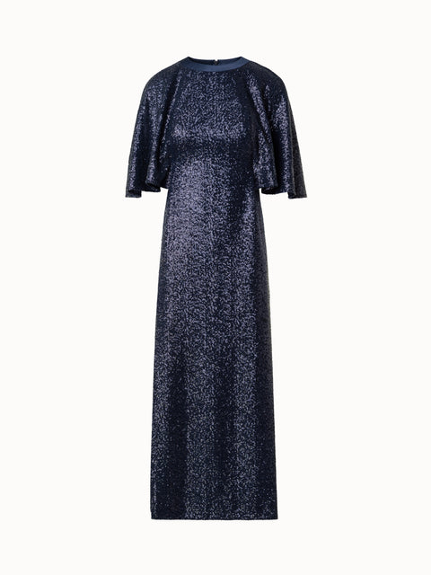 Abendkleid mit Pailletten auf Jersey