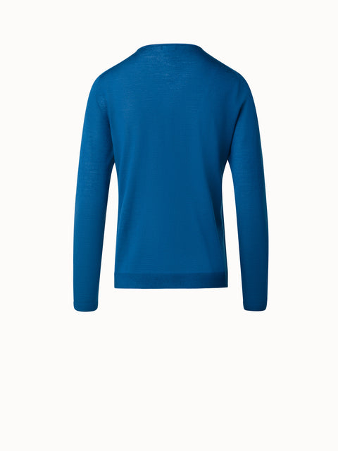 Nahtloser Pullover aus Kaschmir und Seide