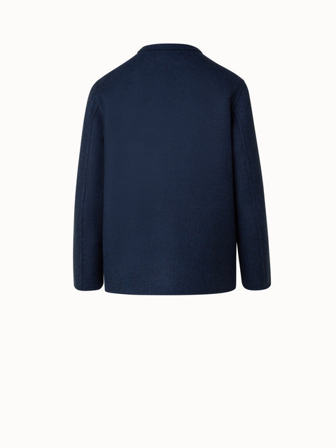 Boxy Woll-Doubleface-Jacke