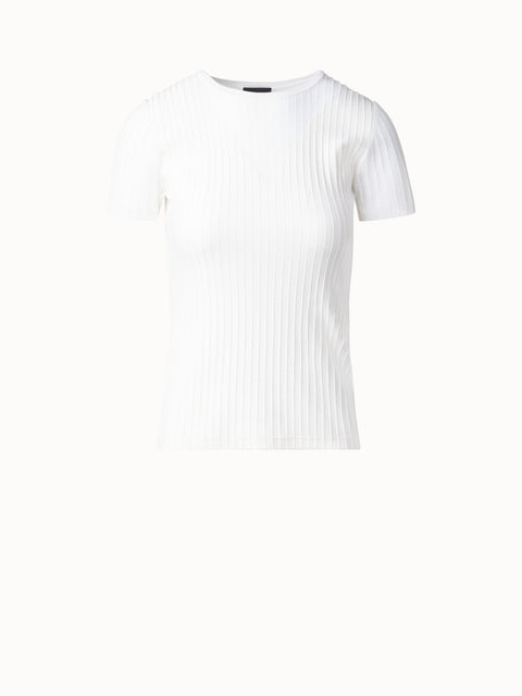 Transparentes Seiden-Baumwoll-T-Shirt