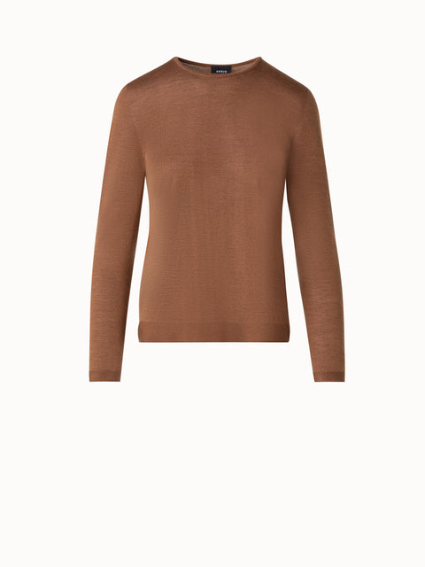 Nahtloser Pullover aus Kaschmir und Seide