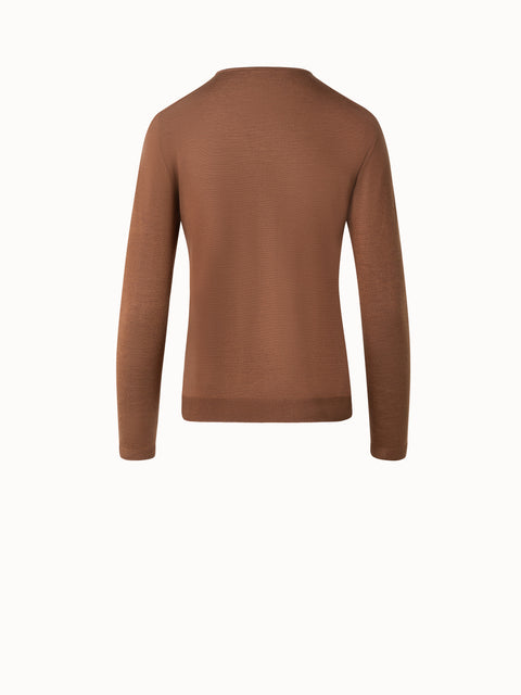 Nahtloser Pullover aus Kaschmir und Seide