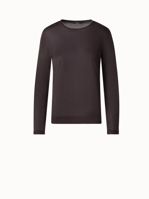Nahtloser Pullover aus Kaschmir und Seide