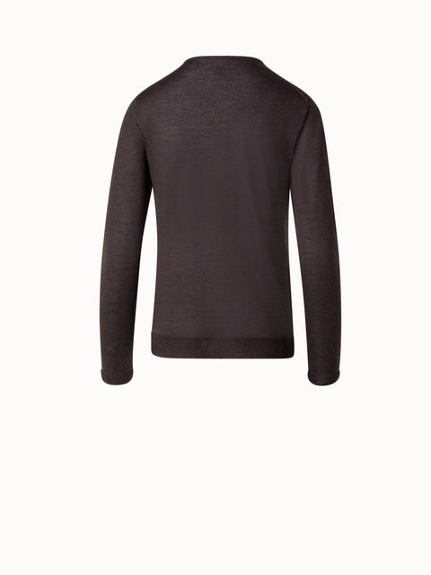Nahtloser Pullover aus Kaschmir und Seide