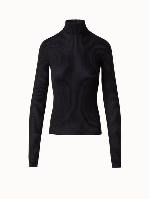 Rollkragenpullover aus Kaschmir und Seide