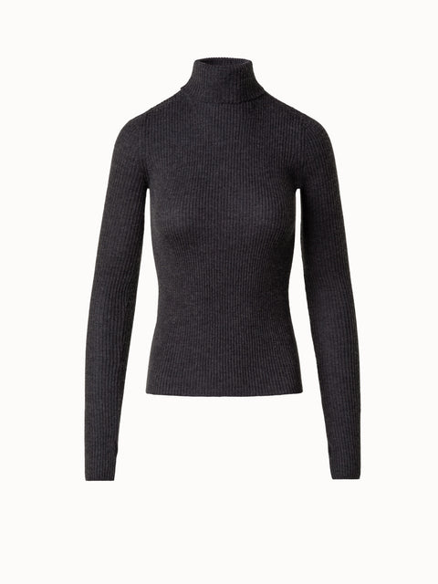 Rollkragenpullover aus Kaschmir und Seide