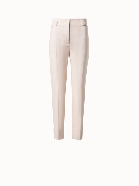 Tapered Hose aus Stretch-Wollflanell