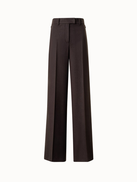 Weite Hose aus Kaschmir-Flannell