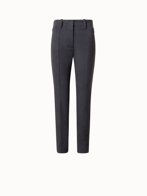 Slim Knöchellange Hose aus Denim-Stretch