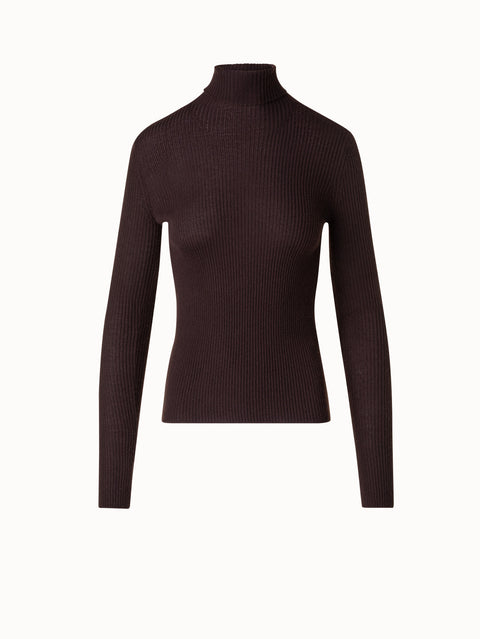 Rollkragenpullover aus Kaschmir und Seide