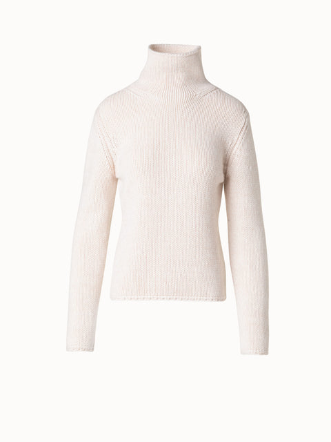 Grobstrick-Rollkragenpullover aus Kaschmirwolle