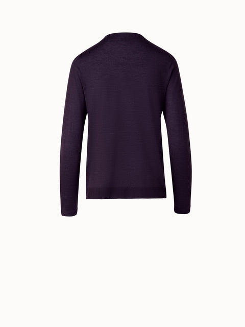 Nahtloser Pullover aus Kaschmir und Seide