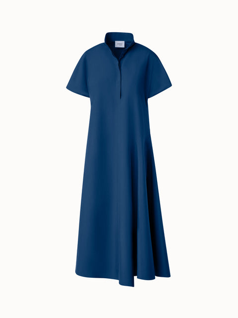 Midi-Blusenkleid mit asymmetrischem Saum