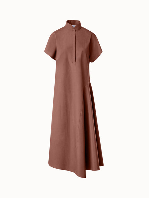 Midi-Blusenkleid mit asymmetrischem Saum