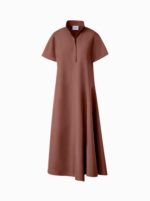 Midi-Blusenkleid mit asymmetrischem Saum