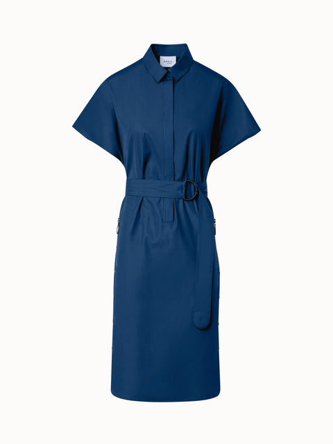 Baumwoll-Blusenkleid mit Kimono-Ärmeln