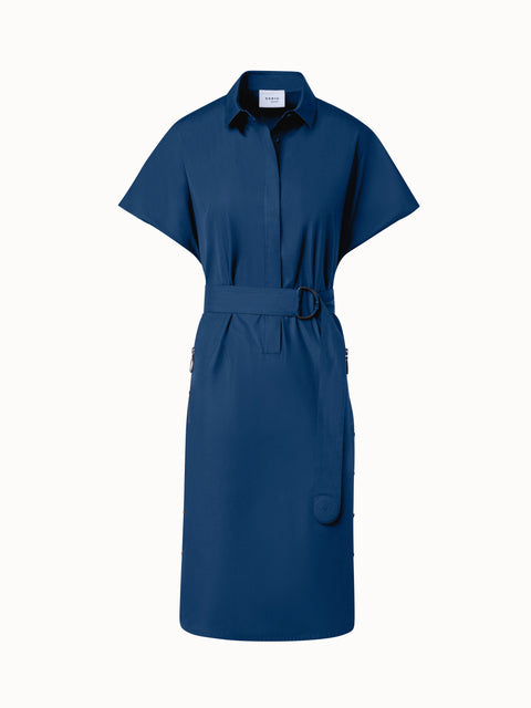 Baumwoll-Blusenkleid mit Kimono-Ärmeln
