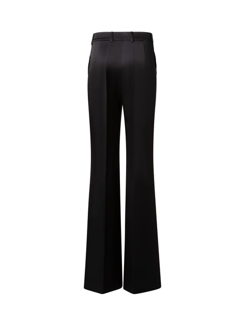 Weite Gerade Hose aus Wollsatin
