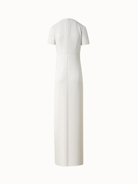 Langes Pailletten-Abendkleid aus Seide
