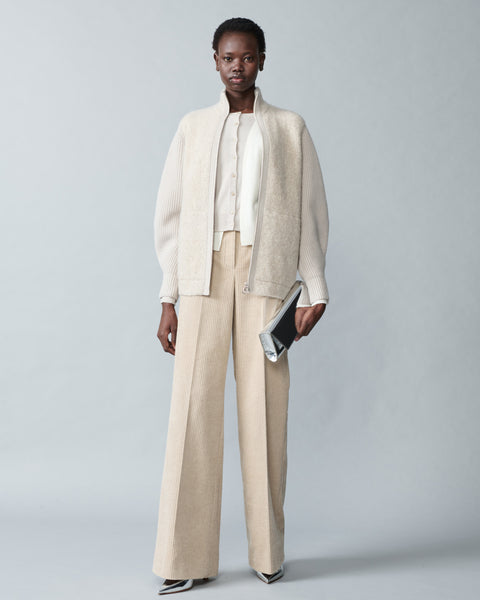 Bouclé-Cardigan aus Kaschmir-Seide