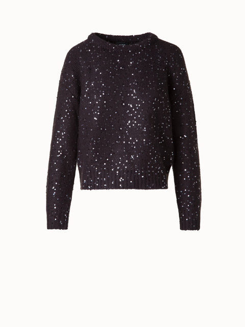 Kaschmirpullover mit Pailletten