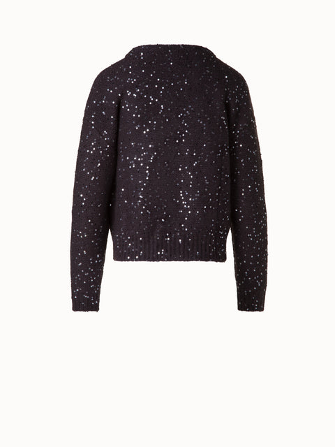 Kaschmirpullover mit Pailletten