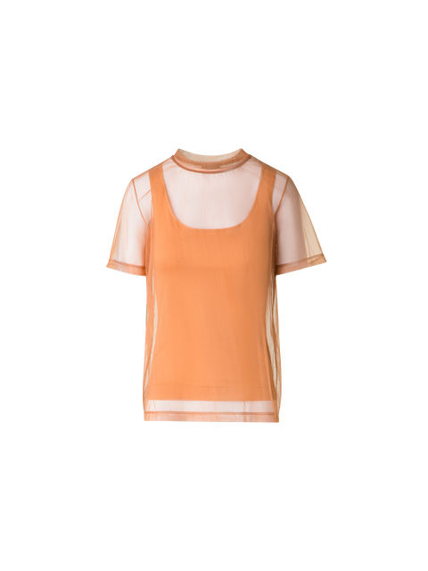 Transparentes Tüll-T-Shirt mit Tanktop