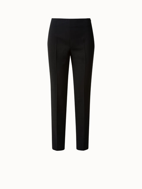 Slim Hose aus Woll-Doubleface