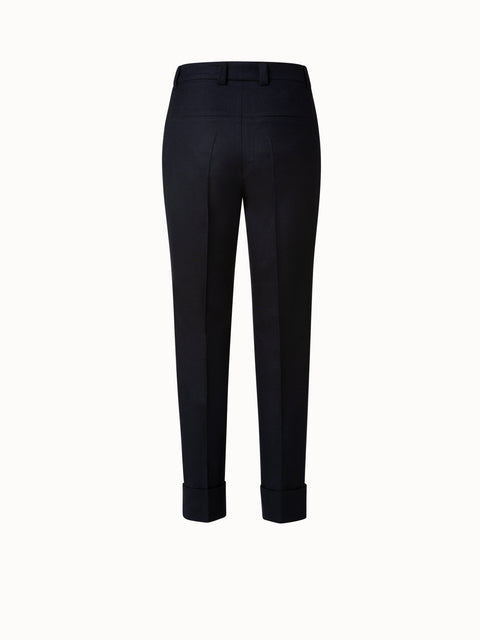 Tapered 7/8 Hose aus Woll-Stretch-Flanell