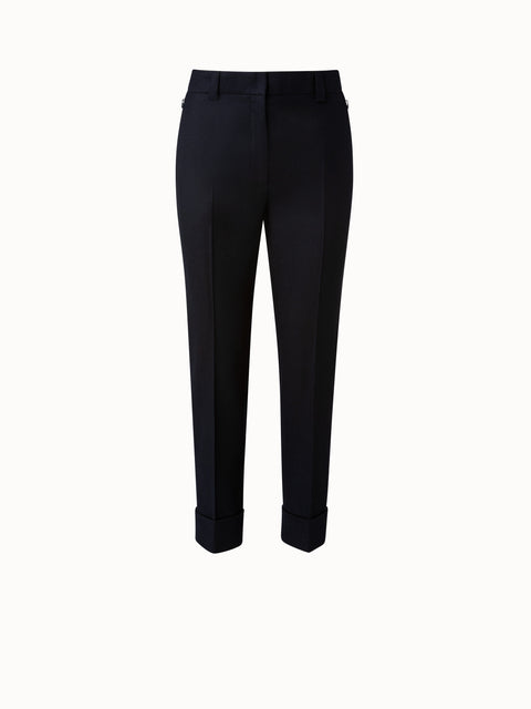 Tapered 7/8 Hose aus Woll-Stretch-Flanell