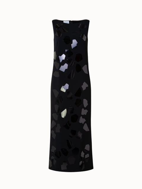 Lasercut Tunika Kleid mit XL-Pailletten