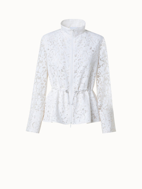 Jacke aus transparentem Kaleidoskop-Organzino