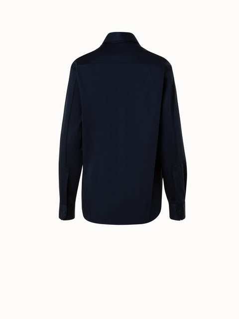 Bluse aus Baumwoll-Gabardine