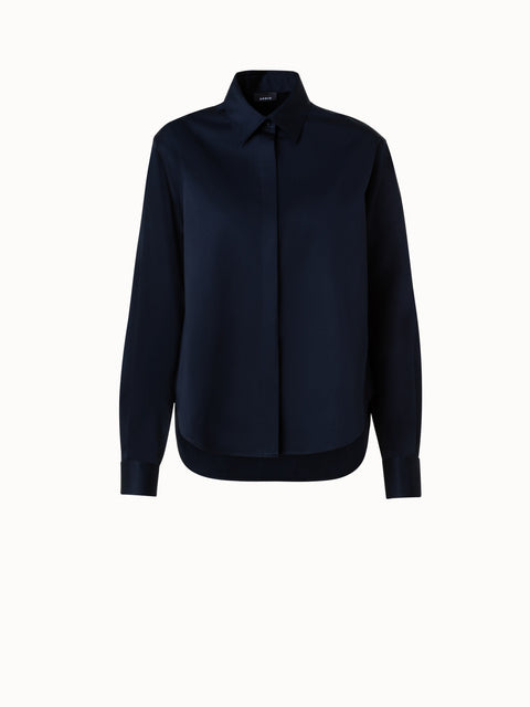 Bluse aus Baumwoll-Gabardine