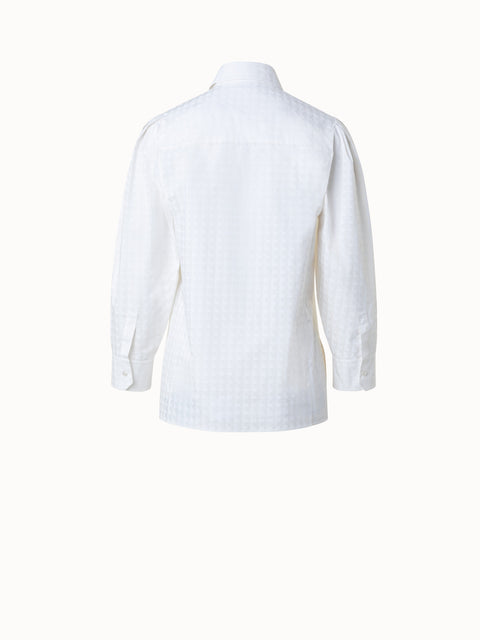 Bluse aus Baumwoll-Popeline mit Emma Druck