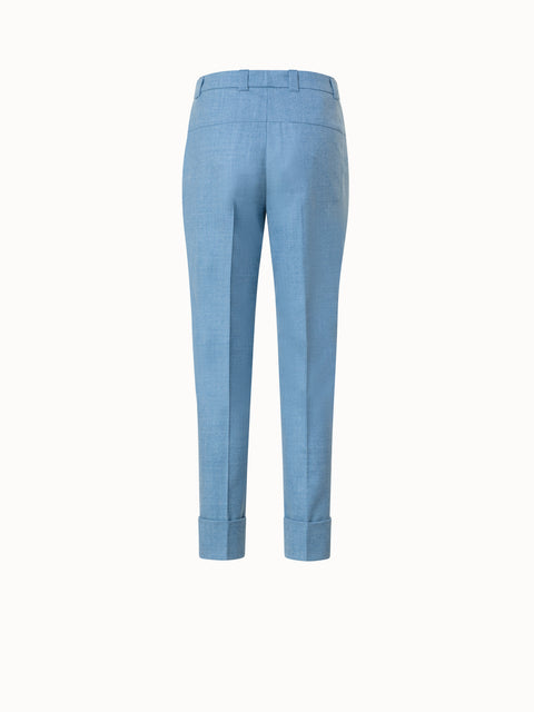 Tapered Hose aus Woll-Stretch-Flannel
