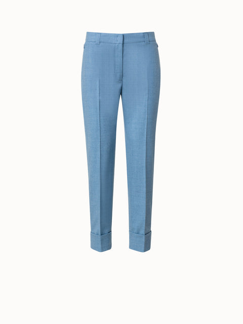 Tapered Hose aus Woll-Stretch-Flannel