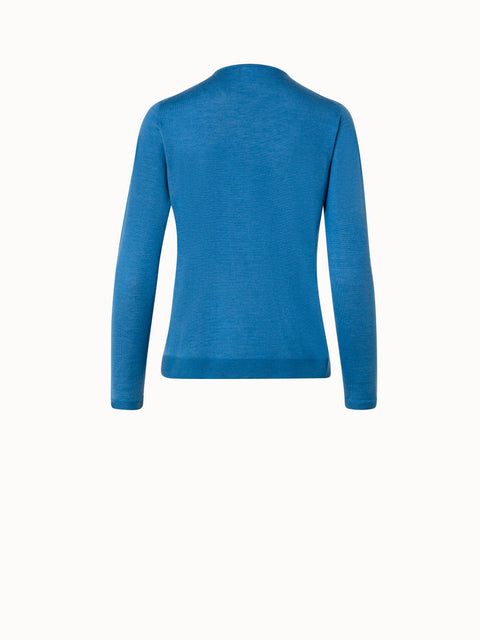 Nahtloser Strickpullover aus Kaschmir und Seide
